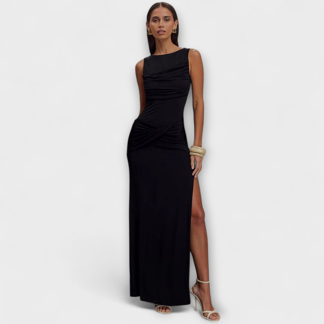 Rieke - Vestido Maxi Elegante con Alta Rendija
