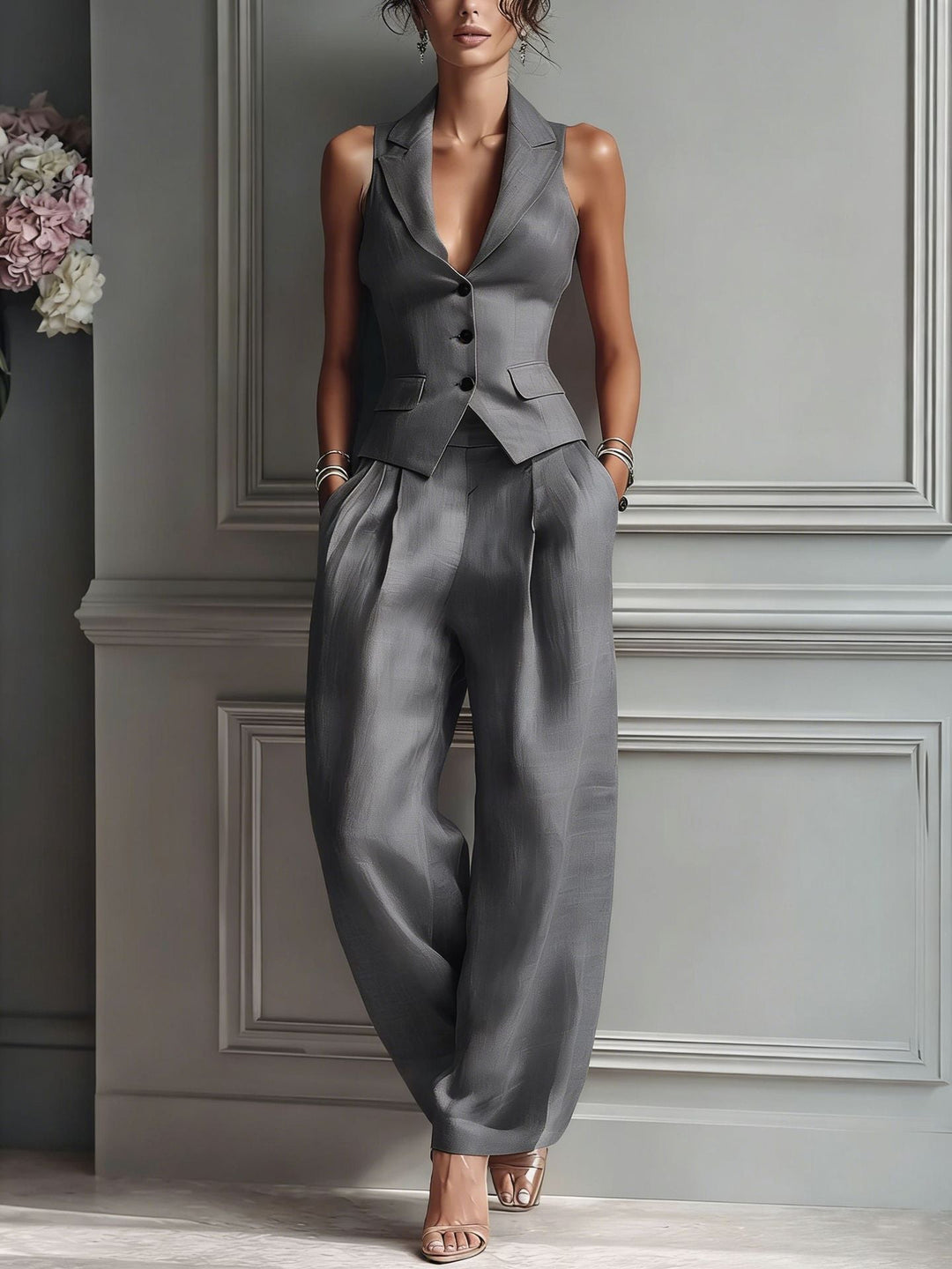 Carmen | Conjunto Elegante de Dos Piezas con Chaleco y Pantalón