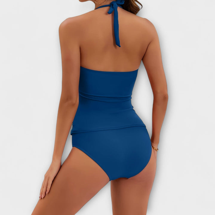 Sonia | Bañador Moldeador con Escote en V y Cuello Halter