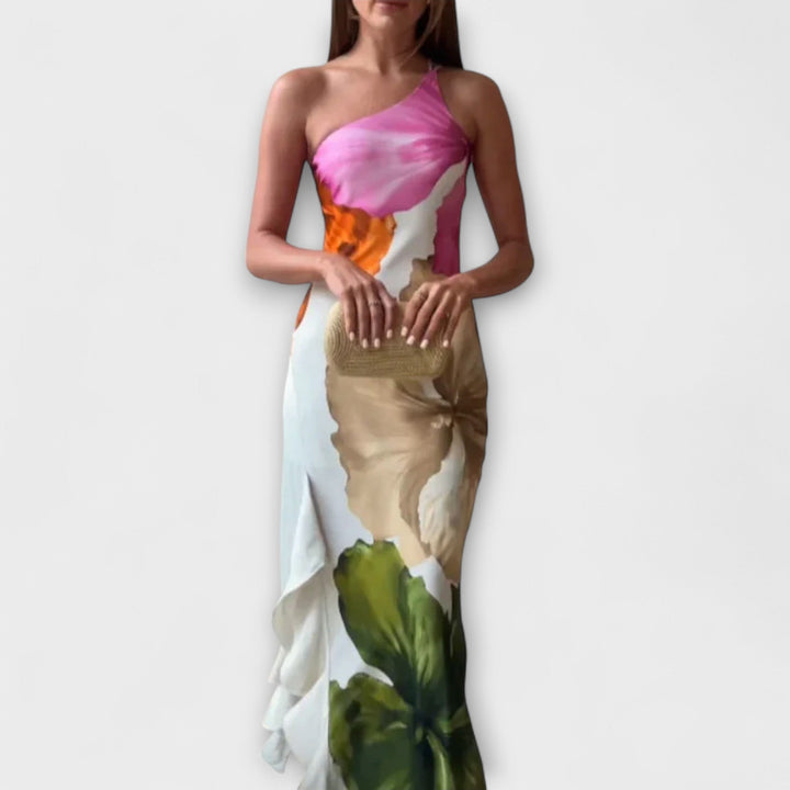 Sapphire - Elegante Vestido Maxi con Patchwork