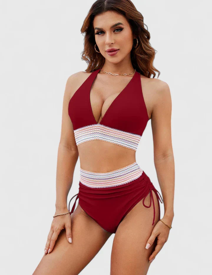 Jacinta | Conjunto de Bikini Floral con Cintura Alta