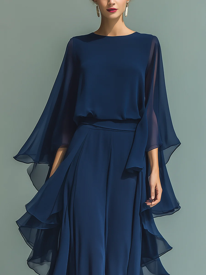 Micaela | Conjunto Elegante de Dos Piezas con Mangas Acampanadas
