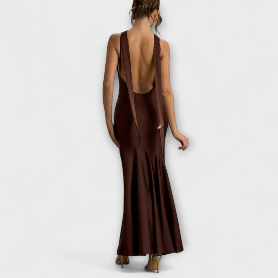 Lennon - Elegantes maxi vestido de seda