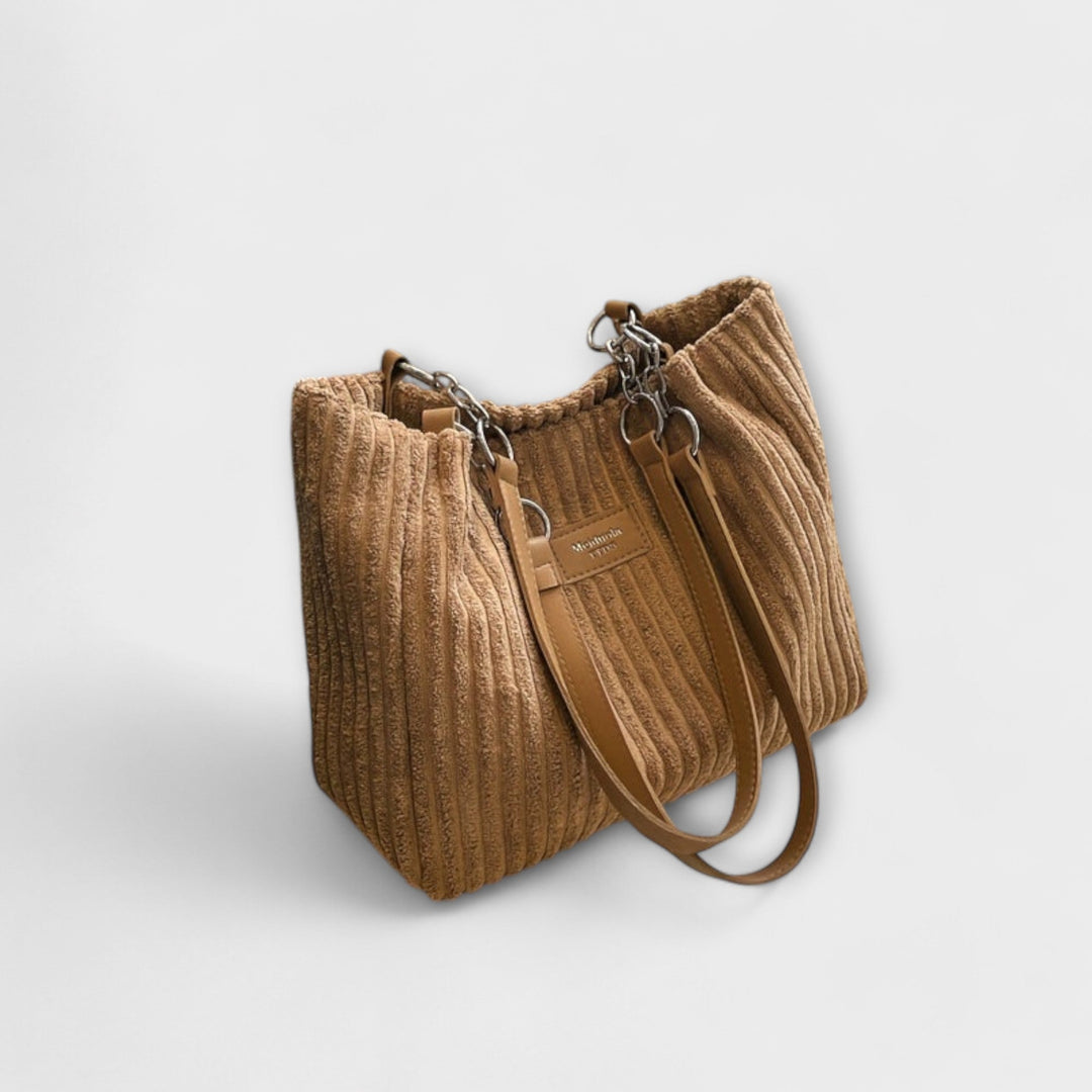 Cécile. - Bolsa de hombro de terciopelo suave
