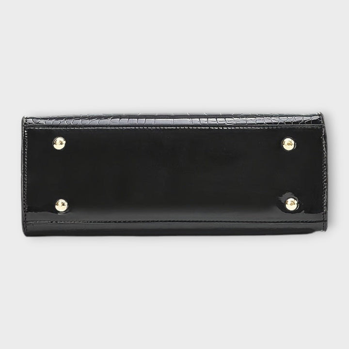 Victoria | Bolso de Mano con Patrón de Piel de Cocodrilo