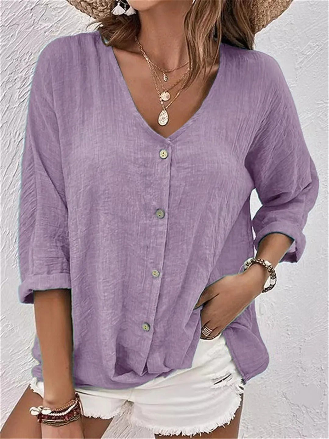 Fernanda | Blusa Ligera de Verano con Botones