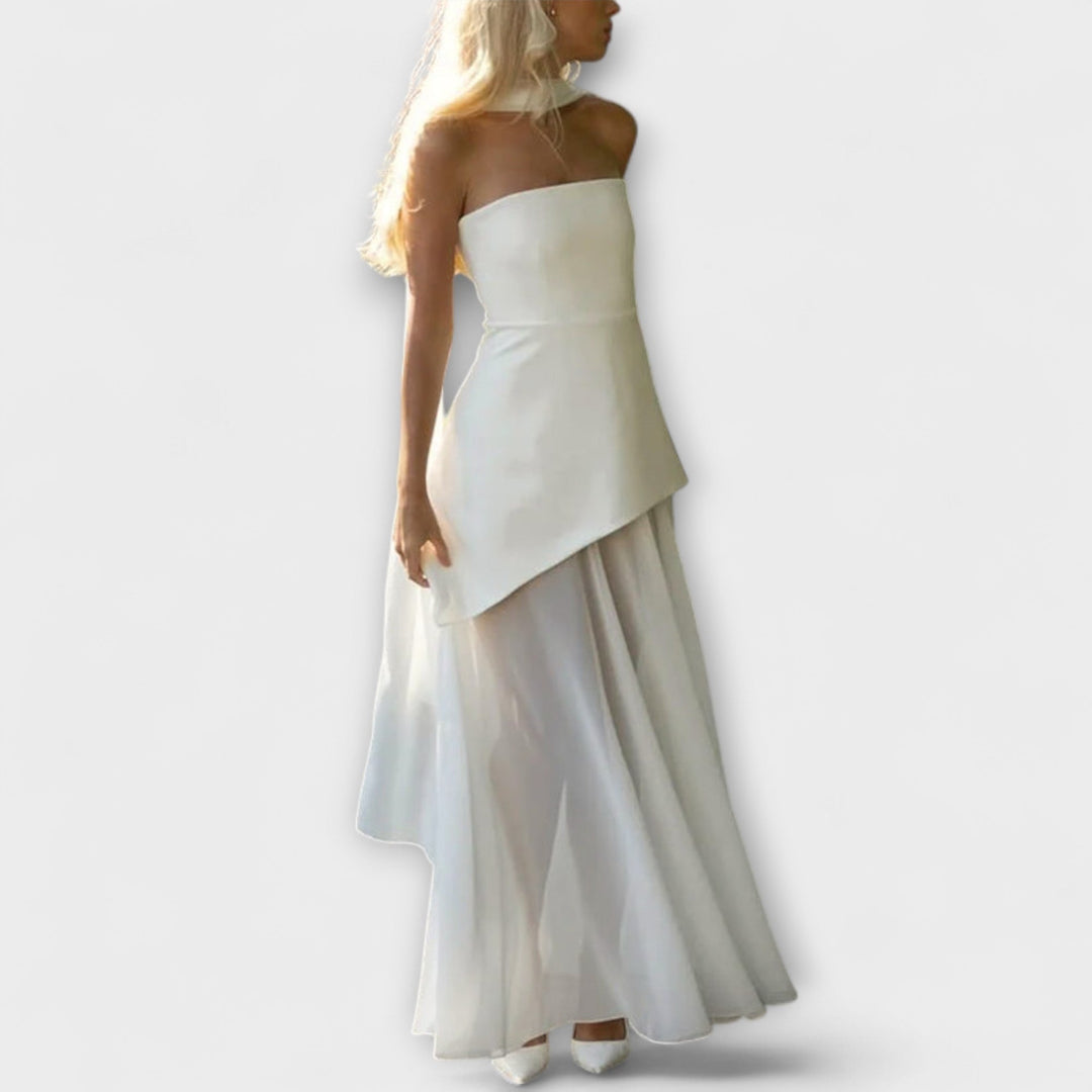 Goldie - Vestido maxi de chifón
