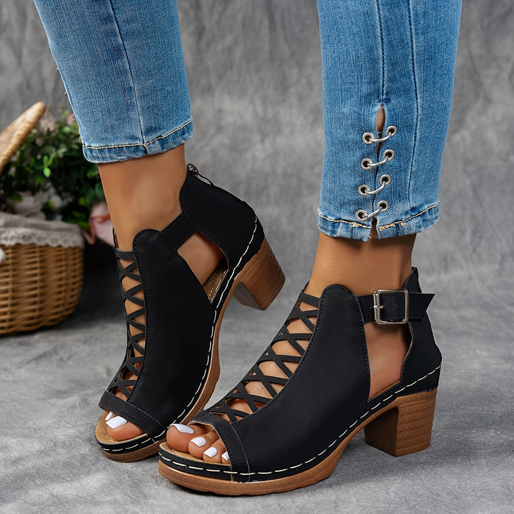 Nessa - Sandalias Tacón Celosía