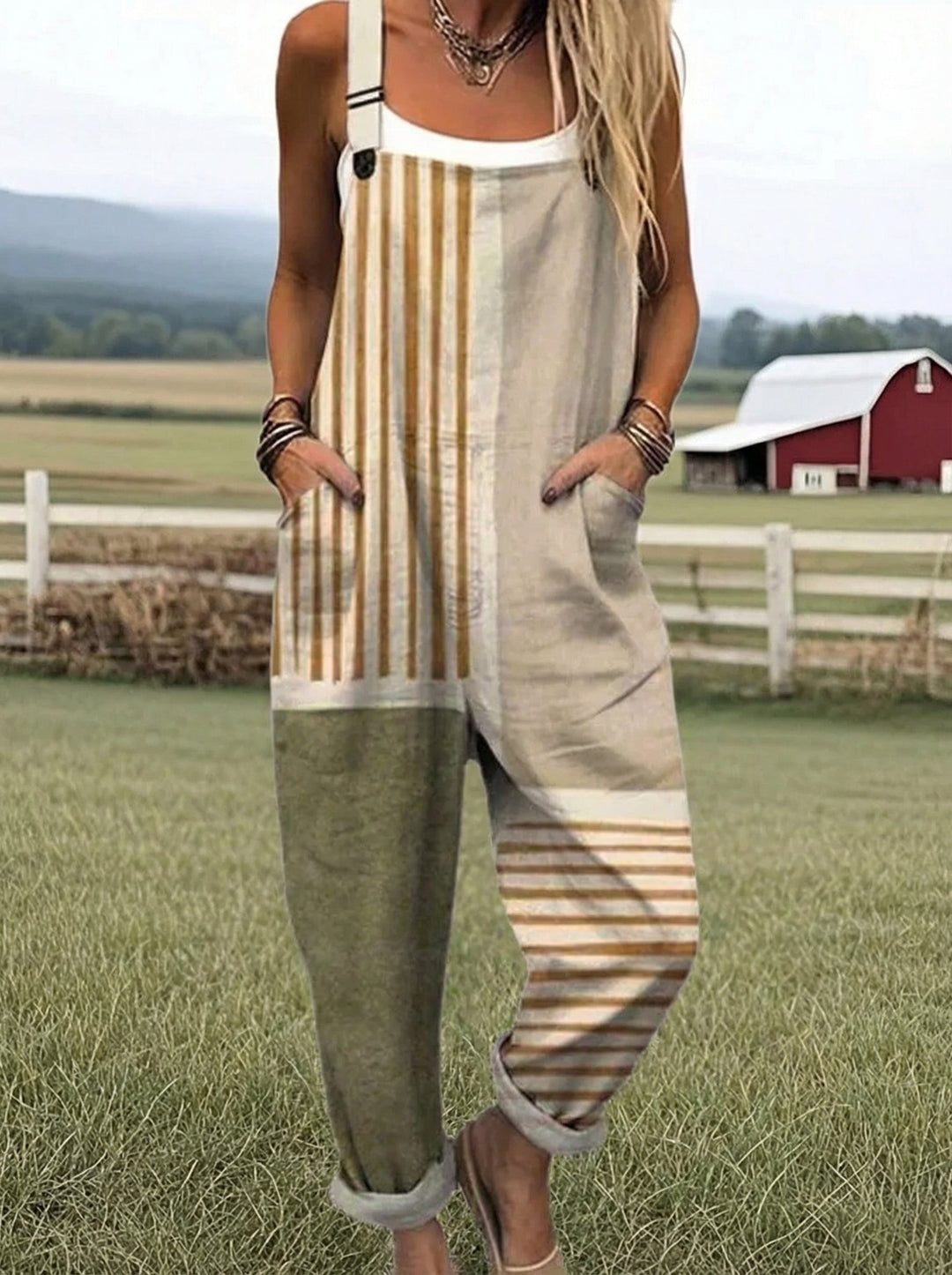 LS™ | Pantalón Tirantes Estampado para Ocio