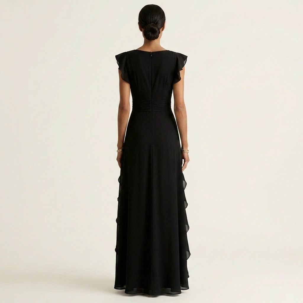 Nellyana | Vestido Maxi Envolvente con Volantes