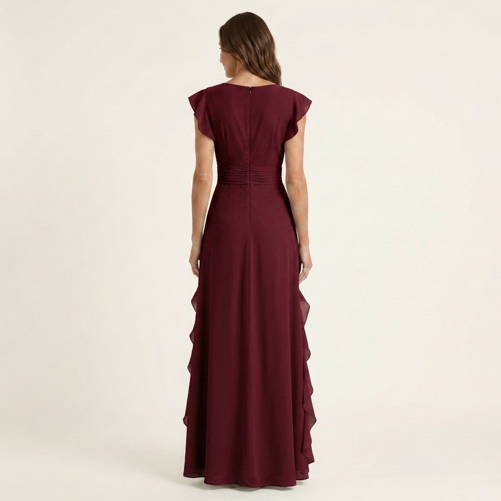 Nellyana | Vestido Maxi Envolvente con Volantes
