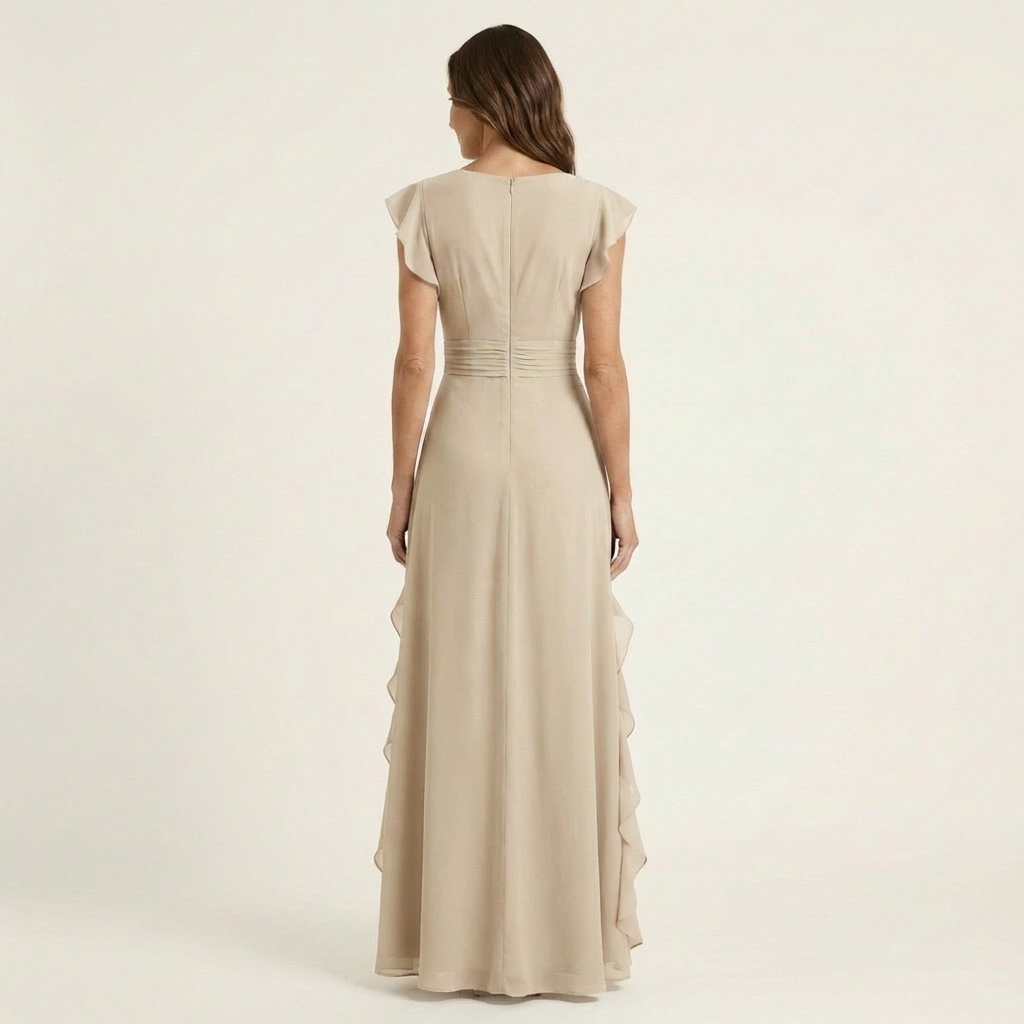 Nellyana | Vestido Maxi Envolvente con Volantes