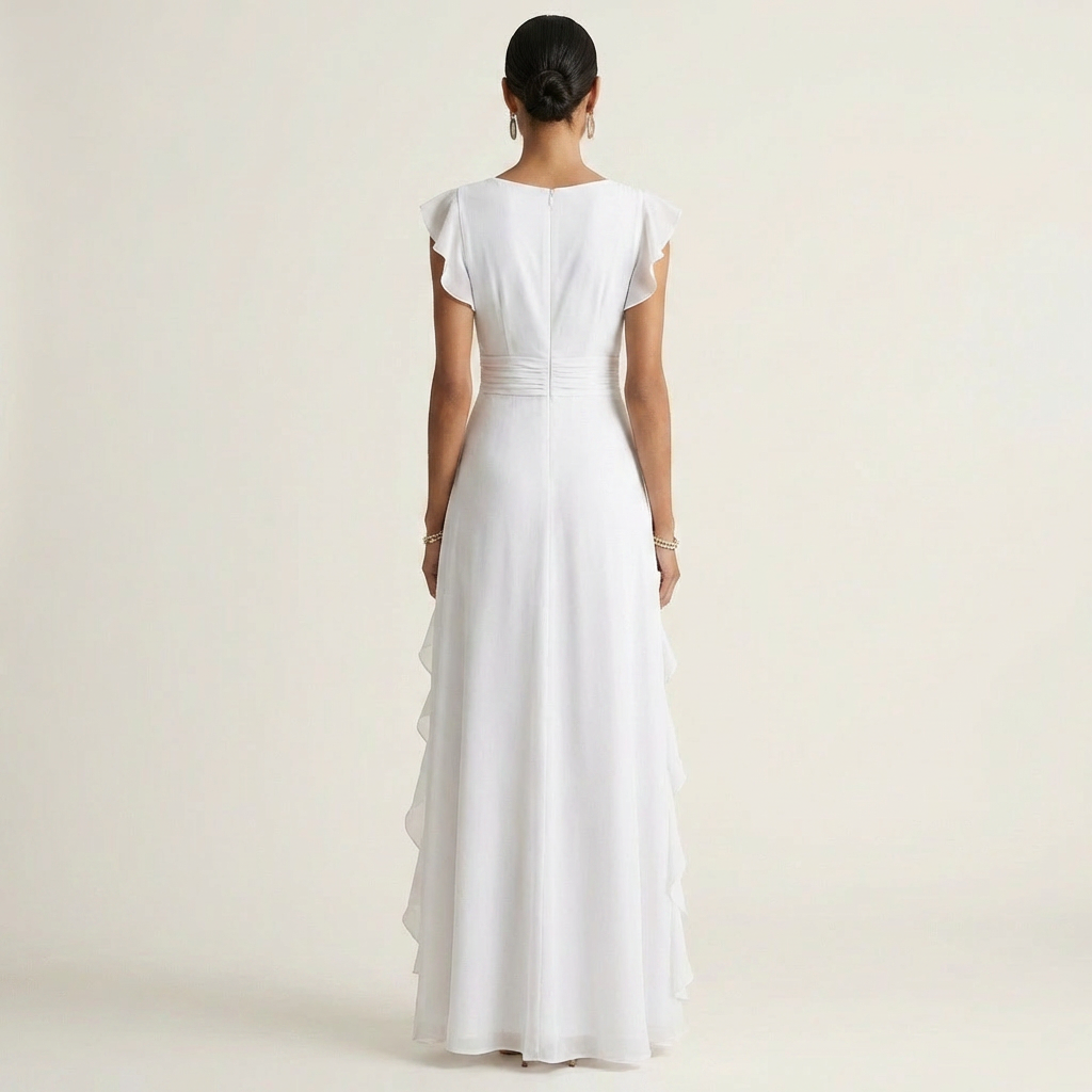 Nellyana | Vestido Maxi Envolvente con Volantes