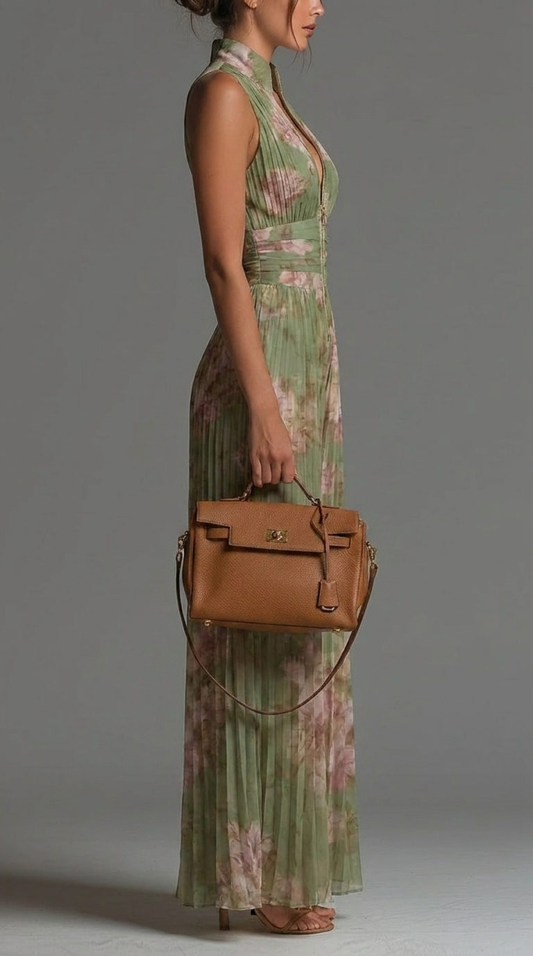 Esther | Mono Floral Plisado de Gasa