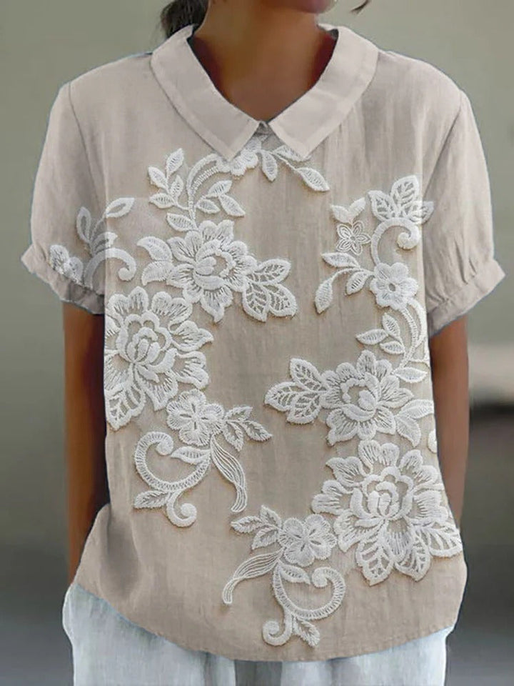 Amelia | Blusa Bordada Estilo Vintage