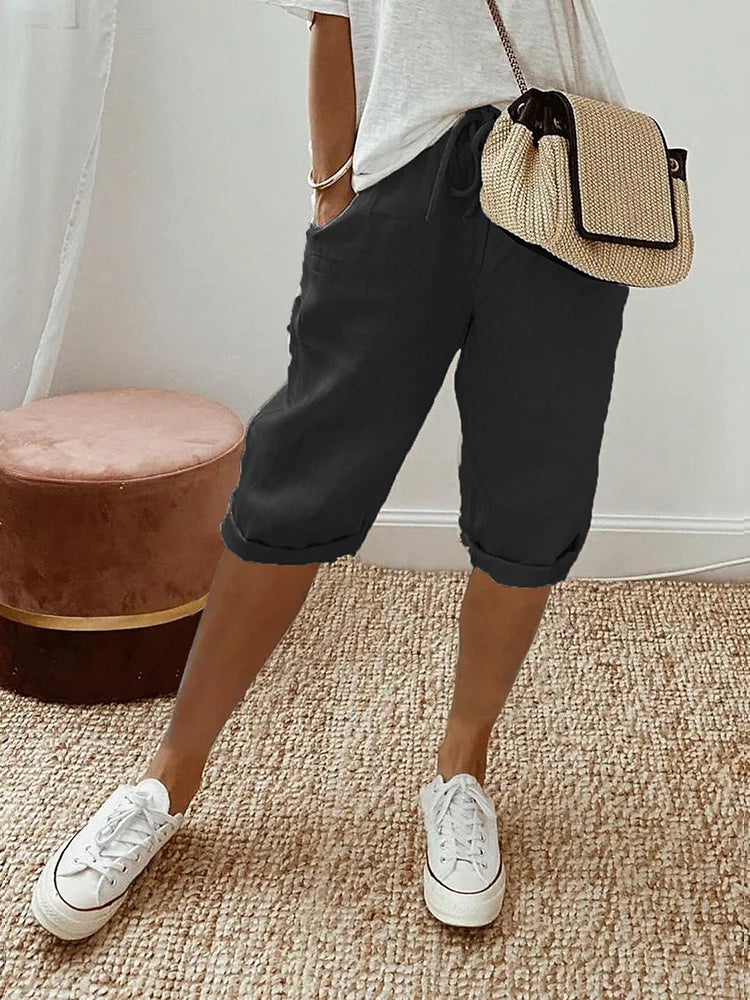 Laura | Bermudas de Algodón con Cintura Elástica