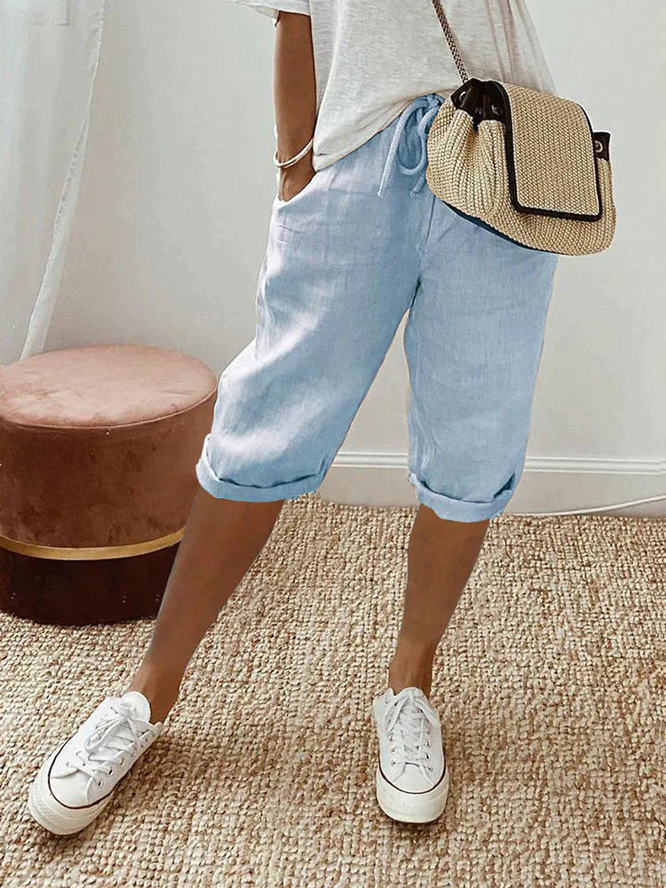 Laura | Bermudas de Algodón con Cintura Elástica