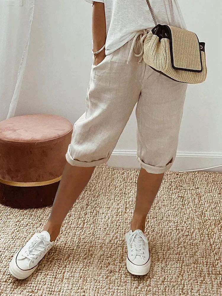 Laura | Bermudas de Algodón con Cintura Elástica