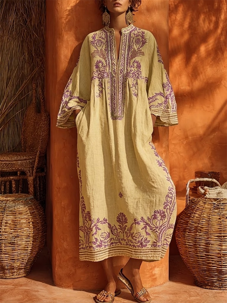 Celestina | Vestido Boho Bordado con Encanto Mediterráneo