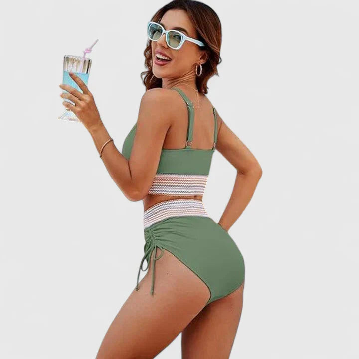 Jacinta | Conjunto de Bikini Floral con Cintura Alta